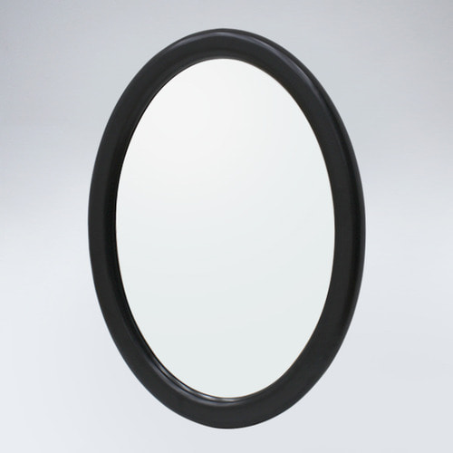 [GL]뷰티 타원 원목 거울(블랙)