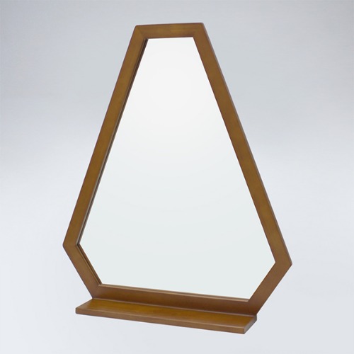 트라이앵글 원목 선반형 거울(하임엔틱)